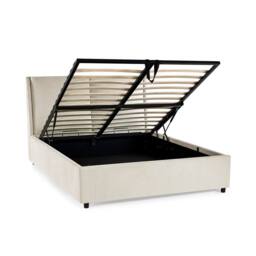 Cheshire Opal Beige Upholstered Ottoman Storage Bed - King (150cm) - thumbnail 2