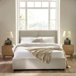 Cheshire Opal Beige Upholstered Ottoman Storage Bed - King (150cm) - thumbnail 3