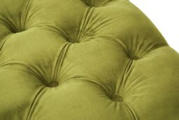 Orsina Durable Moss Velvet Footstool, Plush Velvet Soft Footstool, Button Tufted Large Upholstered Footstool in Green - thumbnail 5