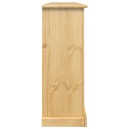 Berkfield Home Shoe Cabinet Corona 99x32x85 cm Solid Wood Pine in Brown - Size: 99 x 32 x 85 cm - thumbnail 5