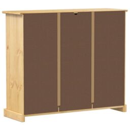 Berkfield Home Shoe Cabinet Corona 99x32x85 cm Solid Wood Pine in Brown - Size: 99 x 32 x 85 cm - thumbnail 6