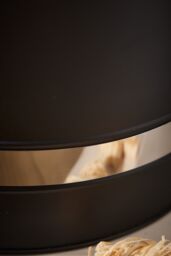 Dibor Contemporary Matte Black Fireplace Coal, Log Storage & Kindling Bucket Basket - thumbnail 3