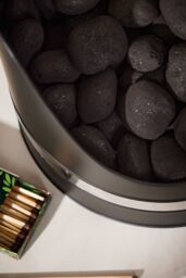 Dibor Contemporary Matte Black Fireplace Coal, Log Storage & Kindling Bucket Basket - thumbnail 6