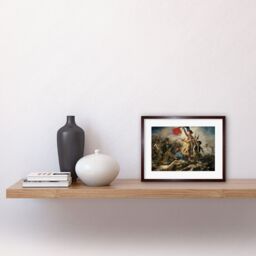 Artery8 Wall Art Print Eugène Delacroix July 28 1830 Liberty Leading The People Revolution Reproduction Painting Artwork Framed 9X7 Inch - thumbnail 2