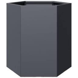 Berkfield Home Durable Garden Planter Anthracite Hexagon 46x40x45 cm Steel in Charcoal - Size: 46 x 40 x 45 cm - thumbnail 6