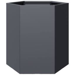 Berkfield Home Durable Garden Planter Anthracite Hexagon 46x40x45 cm Steel in Charcoal - Size: 46 x 40 x 45 cm - thumbnail 3