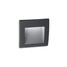 Netlighting Wire LED Outdoor Square Recessed Wall Light Anthracite IP65 3000K in Black - thumbnail 1