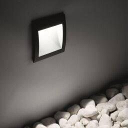 Netlighting Wire LED Outdoor Square Recessed Wall Light Anthracite IP65 3000K in Black - thumbnail 2