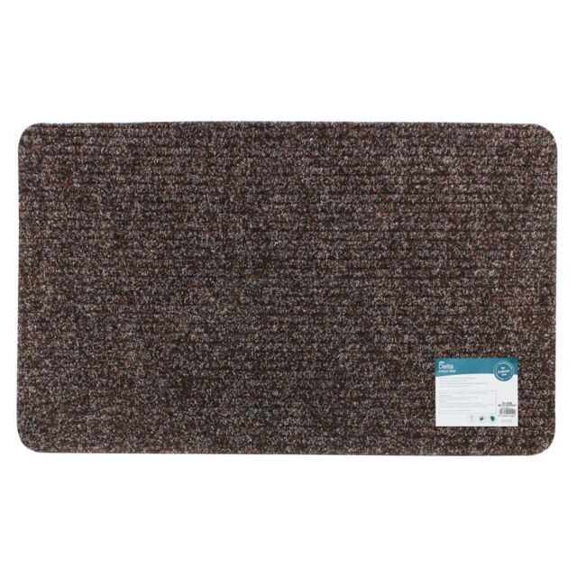 JVL Delta Scraper Door Mat, 50x80cm, Brown - Size: 50 cm x 80 cm - image 1