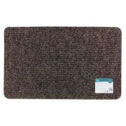 JVL Delta Scraper Door Mat, 50x80cm, Brown - Size: 50 cm x 80 cm - thumbnail 1