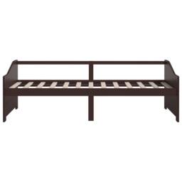 Berkfield Home Sturdy 3-Seater Day Bed Dark Brown Solid Pinewood 90x200 cm - thumbnail 4