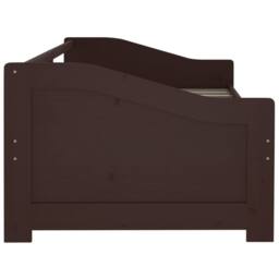 Berkfield Home Sturdy 3-Seater Day Bed Dark Brown Solid Pinewood 90x200 cm - thumbnail 5