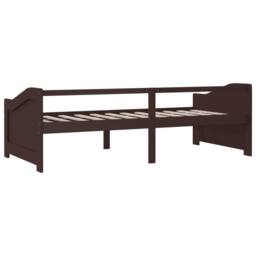 Berkfield Home Sturdy 3-Seater Day Bed Dark Brown Solid Pinewood 90x200 cm - thumbnail 6