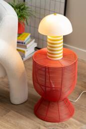 PRESENT TIME Leitmotiv Iron Side Table Cuerda Tambor - Bright Scarlet Red - thumbnail 4