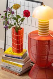 PRESENT TIME Leitmotiv Iron Side Table Cuerda Tambor - Bright Scarlet Red - thumbnail 2