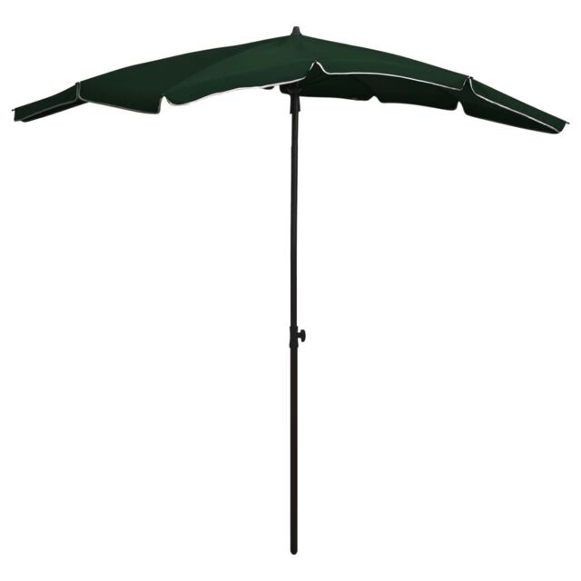 Berkfield Home Garden Parasol with Pole 200x130 cm Green - image 1