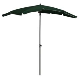 Berkfield Home Garden Parasol with Pole 200x130 cm Green - thumbnail 1