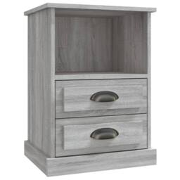 Berkfield Home Bedside Cabinet Grey Sonoma 43x36x60 cm - Size: 43 x 36 x 60 cm - thumbnail 1