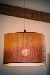 ValueLights Mollie Ombre Natural Bamboo Drum EasyFit Ceiling Pendant Lamp Shade in Brown - thumbnail 2