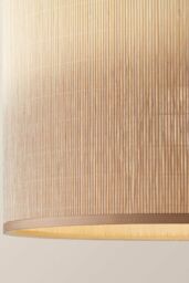 ValueLights Mollie Ombre Natural Bamboo Drum EasyFit Ceiling Pendant Lamp Shade in Brown - thumbnail 4