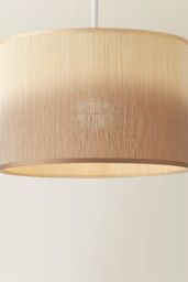 ValueLights Mollie Ombre Natural Bamboo Drum EasyFit Ceiling Pendant Lamp Shade in Brown - thumbnail 3