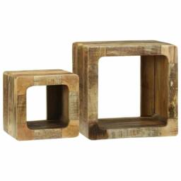 Berkfield Home TV Unit 36x36x30 cm Solid Wood Mango in Brown - Size: 36 x 36 x 30 cm - thumbnail 1