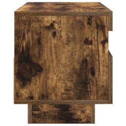 Berkfield Home TV Cabinet with LED Lights Smoked Oak 80x35x40 cm in Brown - Size: 80 x 35 x 40 cm - thumbnail 9