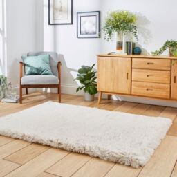 The Rug Shop UK Modern Shaggy Anti-Shed Easy To Clean Area Rug in Cream - Size: 150 cm x 230 cm - thumbnail 2