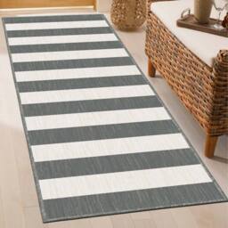 runrug Carpet Runner Rug - Indoor/Outdoor, Reversible, 2mm - 'Long Island' in Grey - Size: 60 cm x 150 cm - thumbnail 3