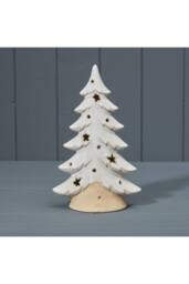 KDMD Ceramic Tree Tealight Holder in White - thumbnail 2