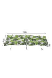 Living and Home 110cm L x 40cm W Banana Leaf Print Button Tufted Lounge Cushion Beach Chair Seat Cushion in Green - Size: 110 cm L x 40 cm W - thumbnail 3