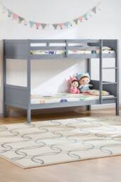 HD Designs Gemini Detachable Bunk Bed & Libra Wooden Underbed Drawers in Grey - Size: Single - thumbnail 1