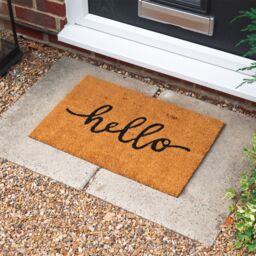 Nicola Spring Coir Door Mat - 60 x 40cm - Hello - Size: 40 cm x 60 cm - thumbnail 6