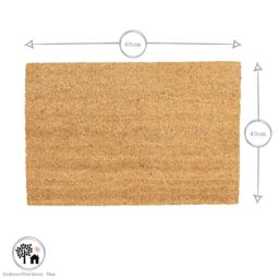 Nicola Spring Coir Door Mat - 60 x 40cm - Hello - Size: 40 cm x 60 cm - thumbnail 3