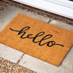 Nicola Spring Coir Door Mat - 60 x 40cm - Hello - Size: 40 cm x 60 cm - thumbnail 7