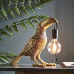 Netlighting 'ANDRIA' Non Dimmable Contemporary Stylish Indoor Desk Table Lamp in Gold - thumbnail 2