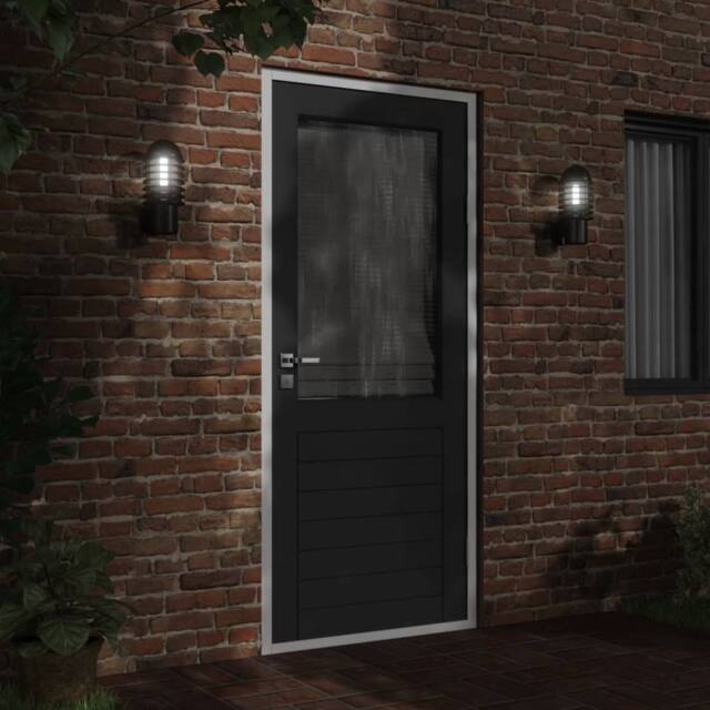 Berkfield Home Outdoor Wall Lights 2pcs Black Stainless Steel - image 1