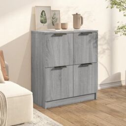 Berkfield Home Sideboard Grey Sonoma 60x30x70 cm Engineered Wood - Size: 60 x 30 x 70 cm - thumbnail 3