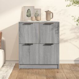 Berkfield Home Sideboard Grey Sonoma 60x30x70 cm Engineered Wood - Size: 60 x 30 x 70 cm - thumbnail 1