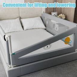 SPETLEK 1.75M Kids Bed Rail Bed Guard Protection in Grey - thumbnail 3