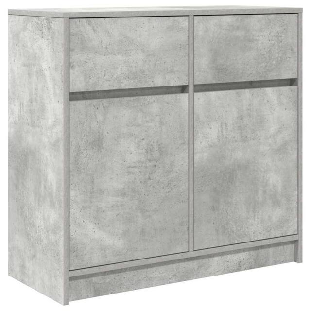 Berkfield Home Sideboard with Drawer Concrete Grey 80x34x76 cm Engineered Wood - Size: 80 x 34 x 76 cm - image 1