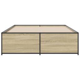 Berkfield Home Bed Frame without Mattress Sonoma Oak 135x190 cm Double in Natural - thumbnail 4