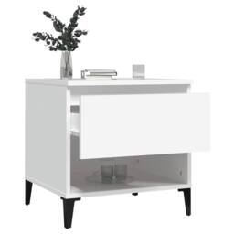 Berkfield Home Side Tables 2 pcs White 50x46x50 cm Engineered Wood - Size: 50 x 46 x 50 cm - thumbnail 5