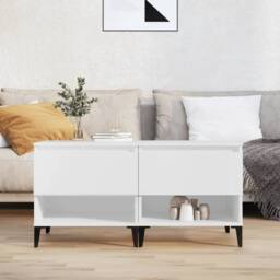 Berkfield Home Side Tables 2 pcs White 50x46x50 cm Engineered Wood - Size: 50 x 46 x 50 cm - thumbnail 1