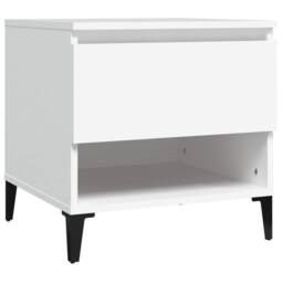 Berkfield Home Side Tables 2 pcs White 50x46x50 cm Engineered Wood - Size: 50 x 46 x 50 cm - thumbnail 6