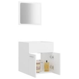 Berkfield Home 2 Piece Bathroom Furniture Set White Engineered Wood - thumbnail 4