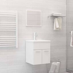 Berkfield Home 2 Piece Bathroom Furniture Set White Engineered Wood - thumbnail 2