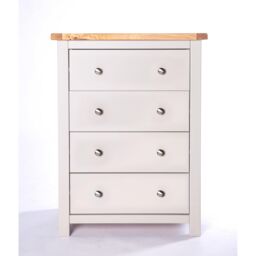 Cabinet Bits Argenta 4 Drawer Chest of Drawers Chrome Knob in Light Grey - thumbnail 2