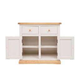Cabinet Bits Trevi Off-White 2 Drawer 2 Door Sideboard Wood Knob - thumbnail 4