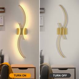 COMELY Modern Indoor Wall Lights, 27W Wall Lights for Living Room, Dia 80cm in Gold - thumbnail 6